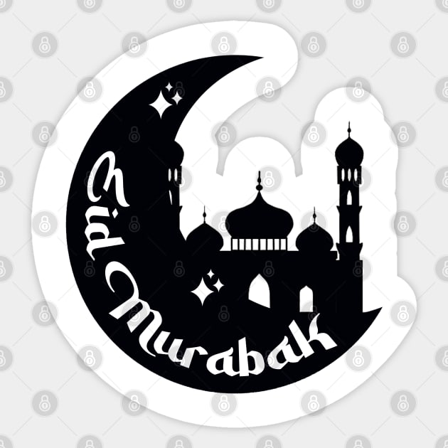 Eid Mubarak - Mosque Design for Muslims Sticker by TheDesignStore